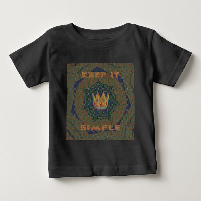 Camiseta Para Bebê Mantenha Simples: O Design de Padrão de Clareza Re (Frente)