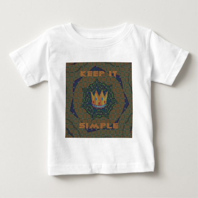Camiseta Para Bebê Mantenha Simples: O Design de Padrão de Clareza Re (Frente)