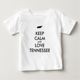 Camiseta Para Bebê Manter calmo e amar o tennessee personalizável