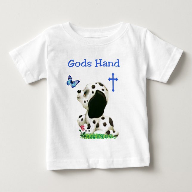 Camiseta Para Bebê Mão dos deuses (Frente)