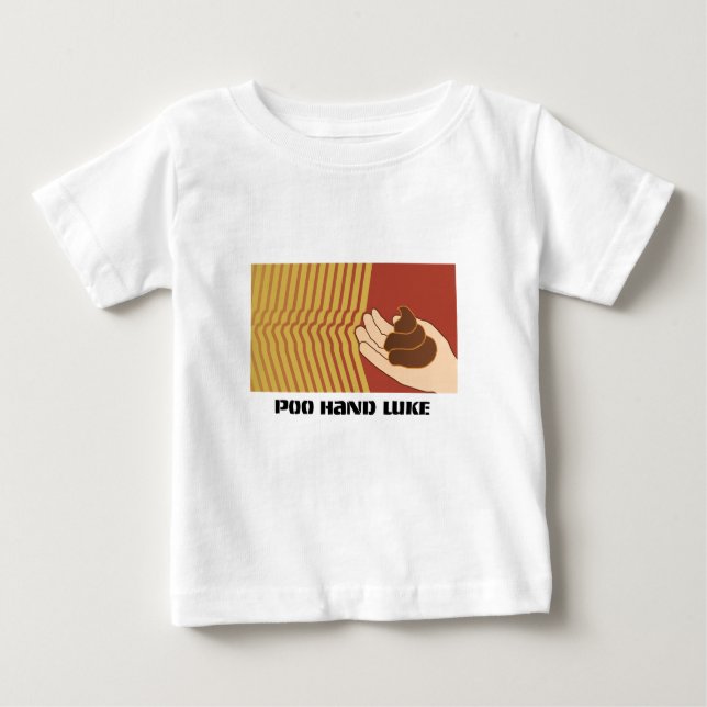 Camiseta Para Bebê Mão Luke de Poo (bebê) (Frente)