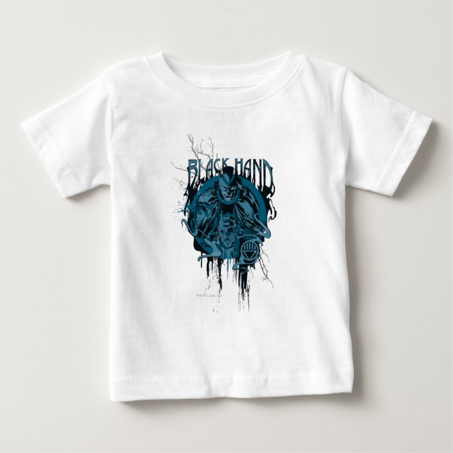 Camiseta Para Bebê Mão Preta - Colagem Gráfica (Frente)