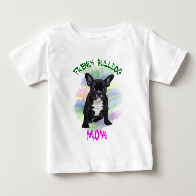Camiseta Para Bebê Mãozinha Francesa Mãezinha Água Cor Óleo Pintura (Frente)