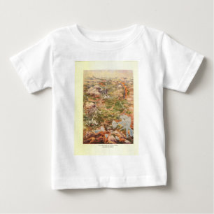 Camiseta Para Bebê Mapa Aéreo de 1910 - Parque Nacional de Yellowston