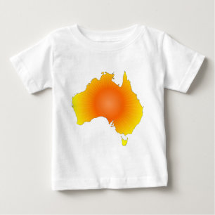 Camiseta Para Bebê Mapa da Austrália Sunny