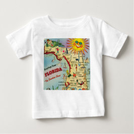 Camiseta Para Bebê Mapa da Flórida