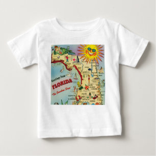 Camiseta Para Bebê Mapa da Flórida