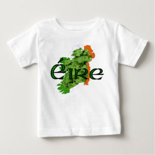 Camiseta Para Bebê Mapa da Irlanda v2 por Kenneth Yoncich