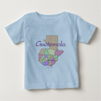 Camiseta Para Bebê Mapa de Guatemala