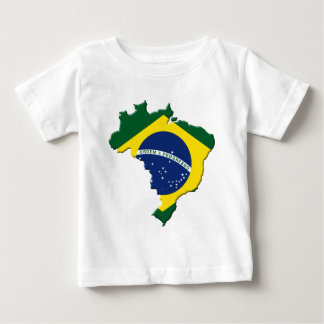 Camiseta Para Bebê mapa do Brasil