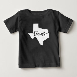 Camiseta Para Bebê Mapa do Estado do Texas EUA