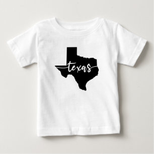 Camiseta Para Bebê Mapa do Estado do Texas EUA