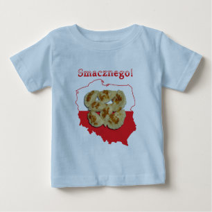Camiseta Para Bebê Mapa polonês de Pierogi Smacznego