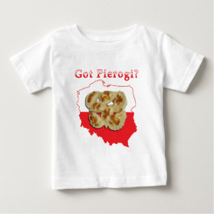 Camiseta Para Bebê Mapas Poloneses de Pierogi