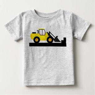Camiseta Para Bebê Máquina Pesada De Escavador Para Bulldozer