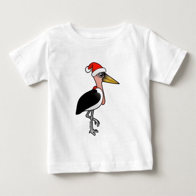 Camiseta Para Bebê Marabou Stork Papais noeis (Frente)
