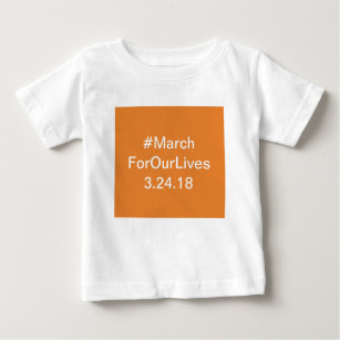 Camiseta Para Bebê Março para nossa engrenagem das vidas