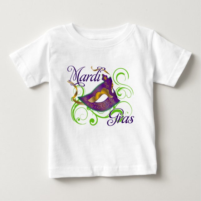 Camiseta Para Bebê MardiGras (Frente)