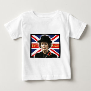 Camiseta Para Bebê Margaret Thatcher I Love Maggie