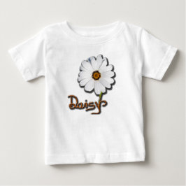 Camiseta Para Bebê Margarida branca