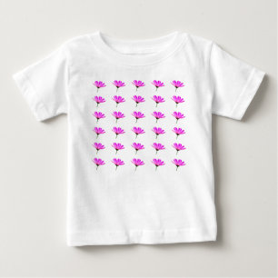 Camiseta Para Bebê Margarida Rosa 