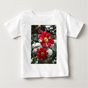 Camiseta Para Bebê margarida rosa-vermelha / flores das margaridas