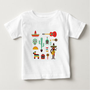Camiseta Para Bebê mariachi mexicano