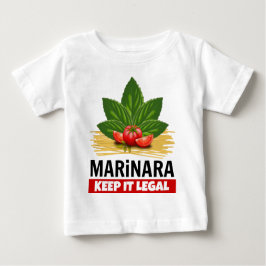 Camiseta Para Bebê Marinara mantem-no os espaguetes legais dos