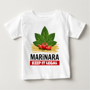 Camiseta Para Bebê Marinara mantem-no os espaguetes legais dos