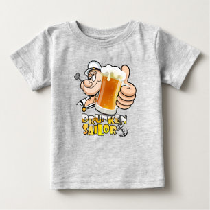 Camiseta Para Bebê Marinheiro Bêbado  