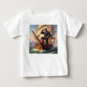 Camiseta Para Bebê Marinheiro Bigfoot