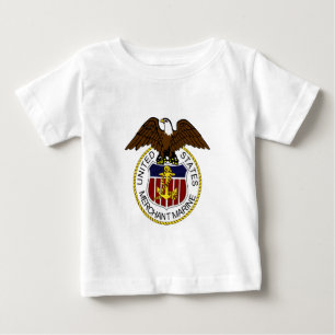 Camiseta Para Bebê Marinheiros do selo do fuzileiro naval mercante