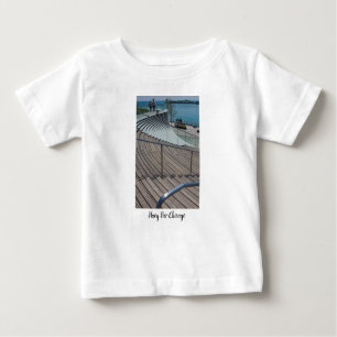 Camiseta Para Bebê Marinho por Escadas