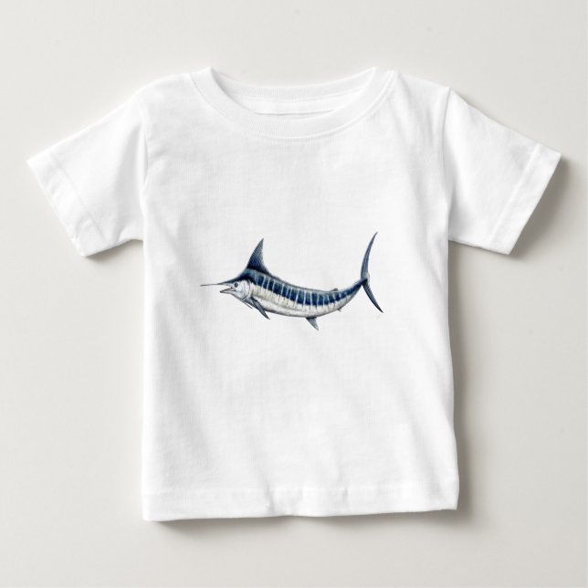 Camiseta Para Bebê Marlin azul-redbubble (Frente)