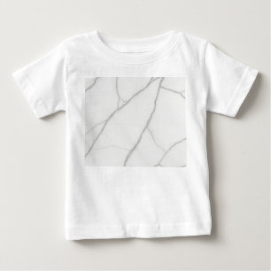 Camiseta Para Bebê Mármore Branco