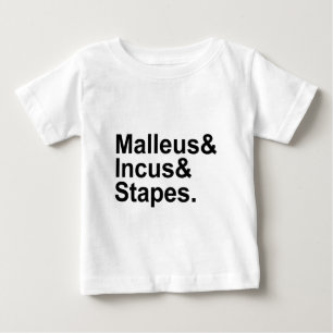 Camiseta Para Bebê Martelo Bigorna Estribo Três Ossos do Ouvido Méd