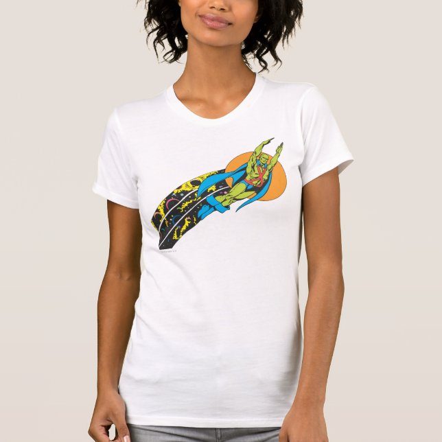Camiseta Para Bebê Martian Manhunter Voa (Frente)
