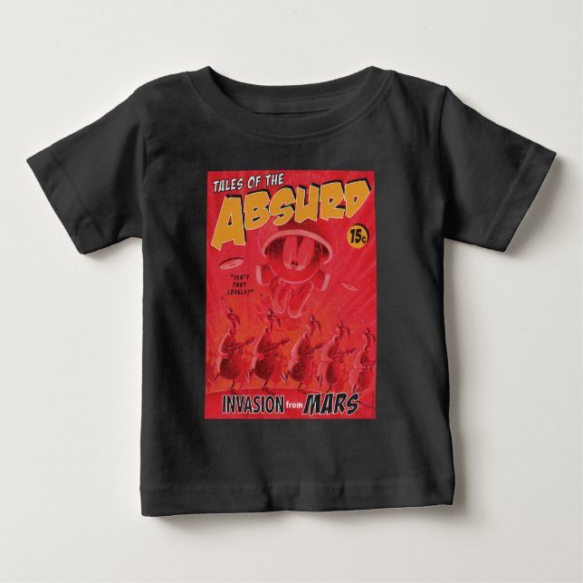 Camiseta Para Bebê MARVIN, A Invasão Retroativa MARTIAN™ Da Mars Comi (Frente)
