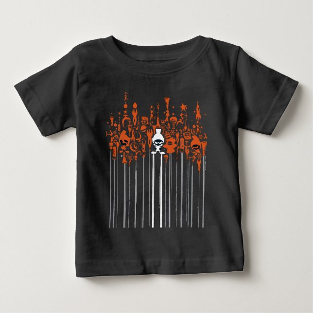 Camiseta Para Bebê MARVIN AS Armas MARTIAN™ de Destruição Maciça (Frente)
