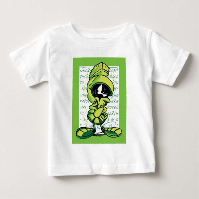 Camiseta Para Bebê MARVIN, O esboço da cotação MARTIAN™ (Frente)