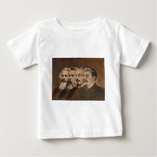 Camiseta Para Bebê Marx, Engels, Lenin, e Stalin