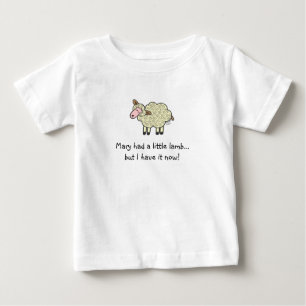 Camiseta Para Bebê Mary teve um cordeiro pequeno…