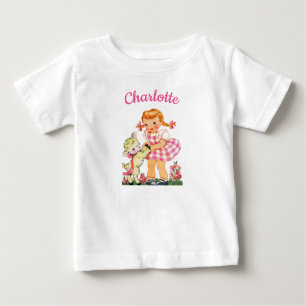 Camiseta Para Bebê Mary tinha uma pequena corneta personalizada