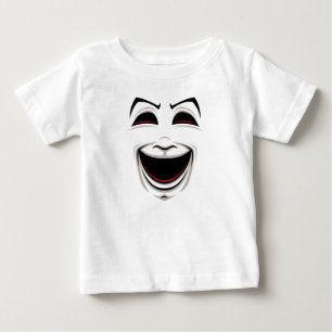 Camiseta Para Bebê Máscaras de Teatro de Comédia e Tragédia Rostos