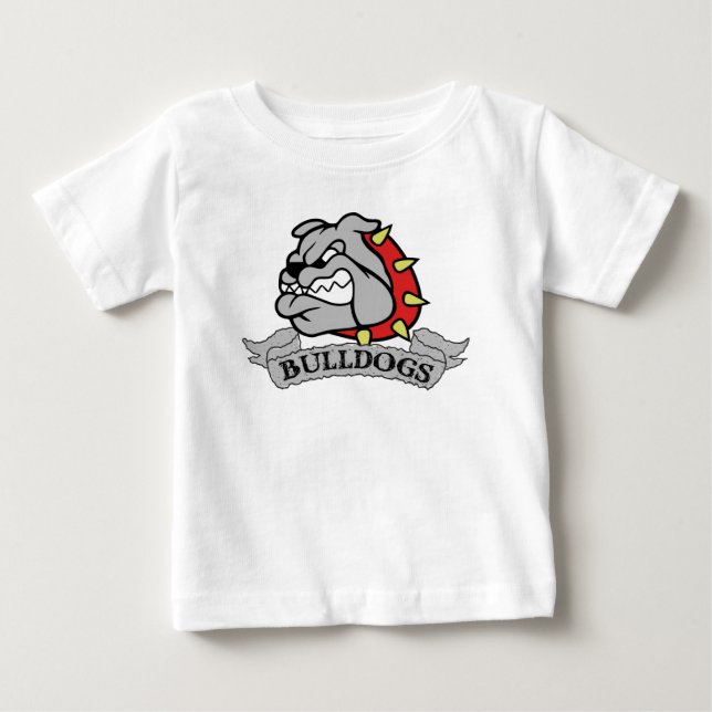 Camiseta Para Bebê Mason Bulldog (Frente)