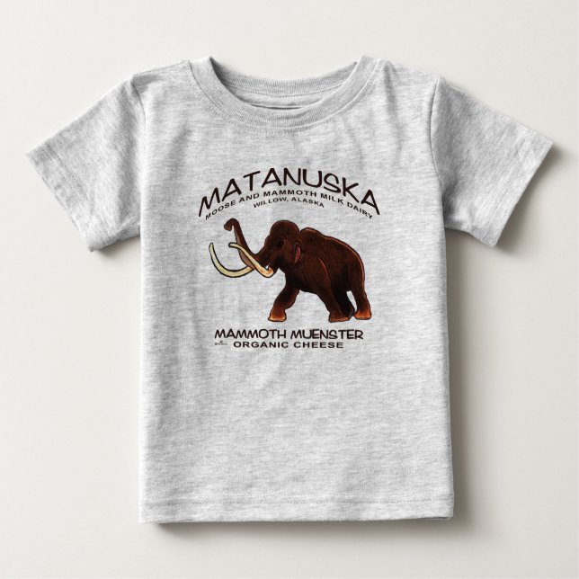 Camiseta Para Bebê Matanuska Mammoth Muenster Cheese (Frente)