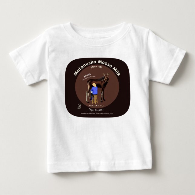 Camiseta Para Bebê Matanuska Moose Milk (Frente)