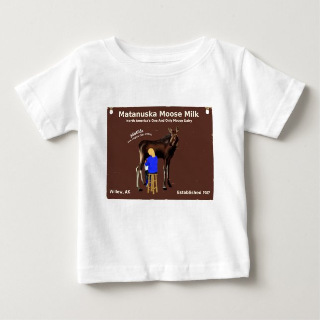 Camiseta Para Bebê Matanuska Moose Milk (Frente)