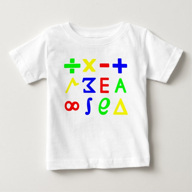 Camiseta Para Bebê Matemática do bebê (Frente)