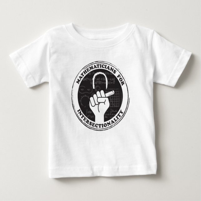 Camiseta Para Bebê Matemáticos para a interseccionalidade - Bebê (Frente)